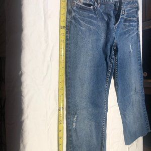 Silver cropped jeans/capris